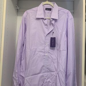 Ralph Lauren Purple Label Lilac Stripe Dress Shirt